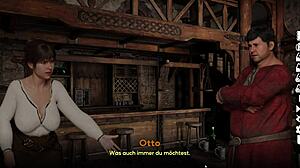 gameplay corruption town visual novel first day as barmaid 😊