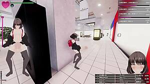 big dick schoolgirl gets bukkake in shopping mall!