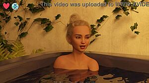 Brun cheerleader elsker at snakke dirty i mit øre, takkede mig for at kneppe hende i jacuzzien