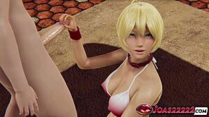 Rule34 Animation Blonde Anime Girl Mito Ikumi - Handjob Sloppy Blowjob With Moanings And Deepthroat Mouth Fuck With Cumshot On Face