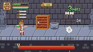 Cute female warrior has sex with men in pleasure climb new hentai game video