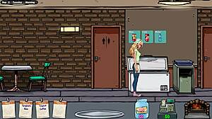 Jennyho první den jako servírky? Hentai hra!