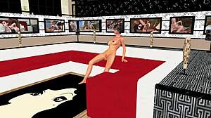 Animated 3d Cartoon Porn - a Beautiful Woman Masturbating Using Banana