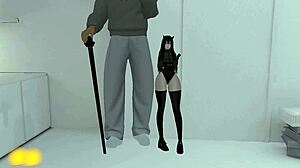 العجوز يستغل خروج زوجته ليجلب فتاة وردية ساخنة 2