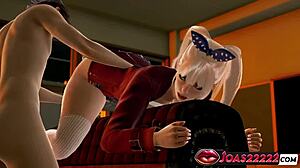 Hete Engel met Plug Kust en Masturbeert