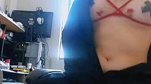 Just a Skinny Student Masturbation While Watching Hentai