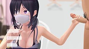 Mitsuhimes intense skjulte blowjob under live stream