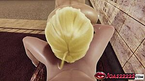 Rule34 Animation Blonde Anime Girl Mito Ikumi - Handjob Sloppy Blowjob With Moanings And Deepthroat Mouth Fuck With Cumshot On Face