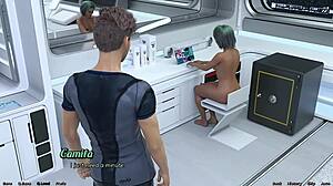 Military Femdom Girl Demands Tongue Orgasm in Space