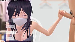 ميتسوهيمي تقوم بمص مخفي شديد أثناء البث المباشر