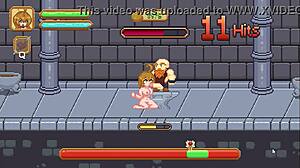 Cute female warrior has sex with men in pleasure climb new hentai game video