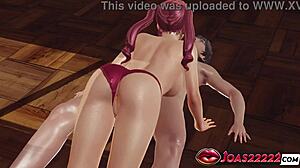 College anime jente Ryudo 3D hentai - Slurvete blowjob for stor kuk POV titjob på topp stimulering og sittende handjob med massiv cumshot