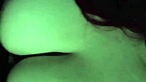 Redhead milf watches hentai, toys big tits