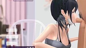 Mitsuhime's Intense Hidden Blowjob During Live Stream