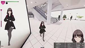 big dick schoolgirl gets bukkake in shopping mall!