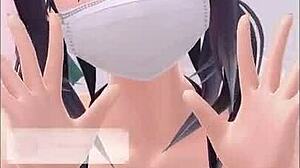 Mitsuhime의 라이브 스트림 중 강렬한 숨겨진 블로우잡