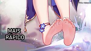 RAIDEN SHUNOG - GENSHIN IMPACT FEMDOM FOOTJOB MULTIPLOS FINAIS