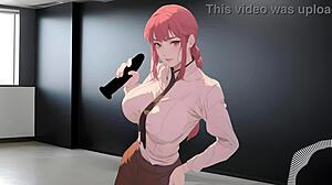 Makima gives anal joi asmr commanding you to get fucked like a dog in spanish voice