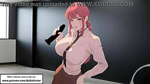 Макима даёт анал JOI ASMR, командует трахаться как собаке на испанском