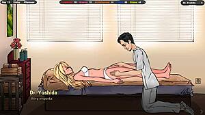 Slutty Masseur Excites Jenny's Pussy And Makes It Wet