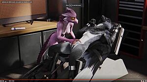 Krznati Ptica U Vezi I Mužena Od Njegove Devojke