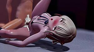 Chisato experiences a creampie in 3d anime