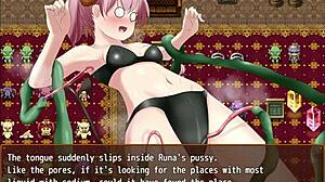 Sukkubus Runa utforsker erotisk dungeon med blowjob og creampie