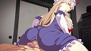 i watch touhou blonde riding my big cock passionately