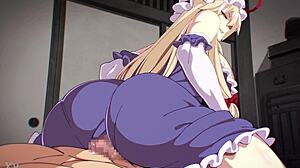 i watch touhou blonde riding my big cock passionately