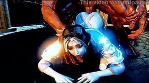 queen rendered hot and bothered - 3d animation hentai