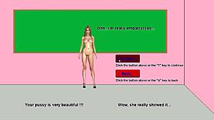 hot teacher taking her clothes off in front of her 18 year old students in classroom and then being convinced to have sex with them in lets fuck that exhibitionist teacher new 2025 hentai game