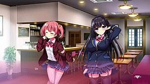 In real hentai situation part 8, blonde with big tits and ass performs blowjob on monster cock, leading to orgasm and facial