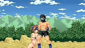 cute fighter girl battles men in inma fist action game