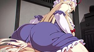 i watch touhou blonde riding my big cock passionately