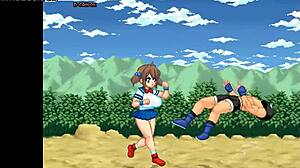 cute fighter girl battles men in inma fist action game