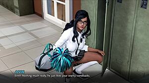 Nerdy College Girl FLASHES Tight Pussy in Timestamps Lost Love 02