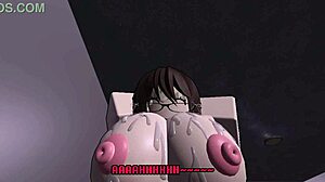 White girl dominates wannabe gangster in detailed Roblox Rule34 animation