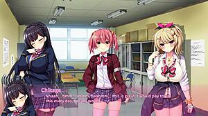 In real hentai situation part 8, blonde with big tits and ass performs blowjob on monster cock, leading to orgasm and facial