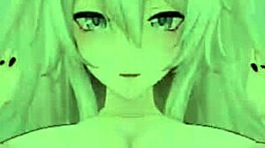 Shishiro Botan și Shiranui Flare în hentai POV creampie intens