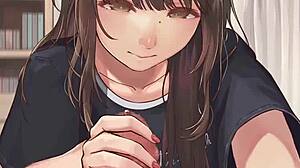 Teen girlfriend's intriguing handjob tease in POV hentai animation