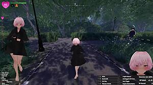 Manaka's Secret Flashing in Cat Costume During Central Park Free Run