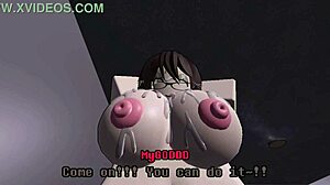 Garota branca domina gangster de araque em animação rule34 Roblox detalhada