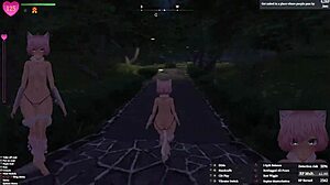 Manaka's Secret Flashing in Cat Costume During Central Park Free Run