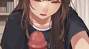 Teen girlfriend's intriguing handjob tease in POV hentai animation