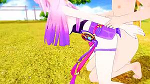 Citlali is getting rough with Aether in this Genshin hentai! 😈