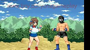 cute fighter girl battles men in inma fist action game