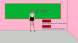 hot teacher taking her clothes off in front of her 18 year old students in classroom and then being convinced to have sex with them in lets fuck that exhibitionist teacher new 2025 hentai game