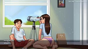 Enteada Curiosa Sobre os Interesses do Irmão