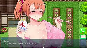 Redhead girl fucks three men during village festival - rural JK exhibitionist 2 - part 7