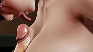 Nerisa's big tits hentai titfuck session!